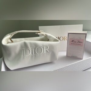 Dior White Cosmetic Bag